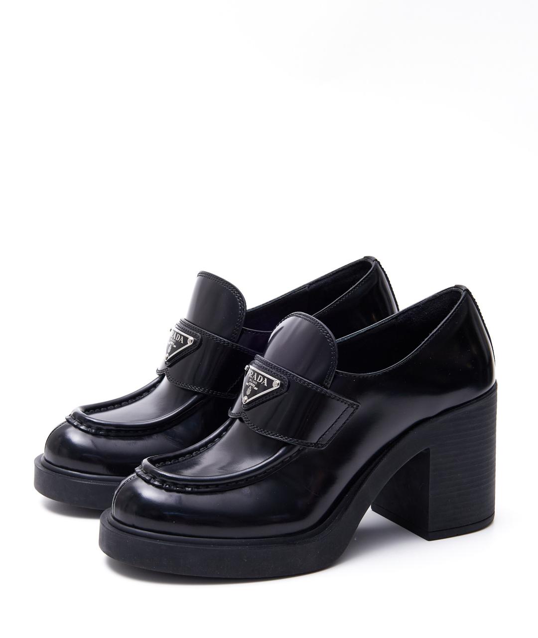 PRADA Черные кожаные туфли, фото 2