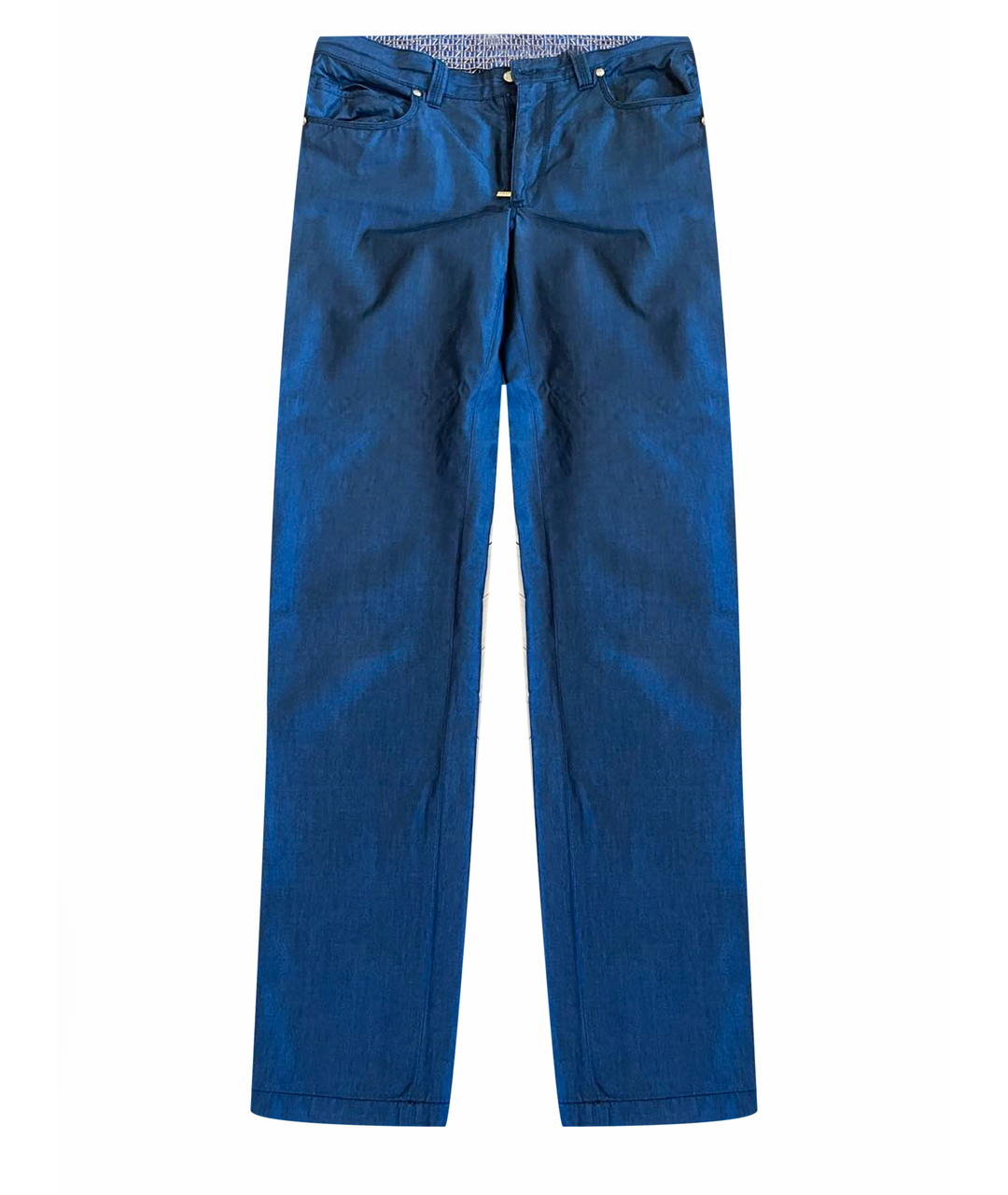 ZILLI Темно-синие хлопковые повседневные брюки, фото 1