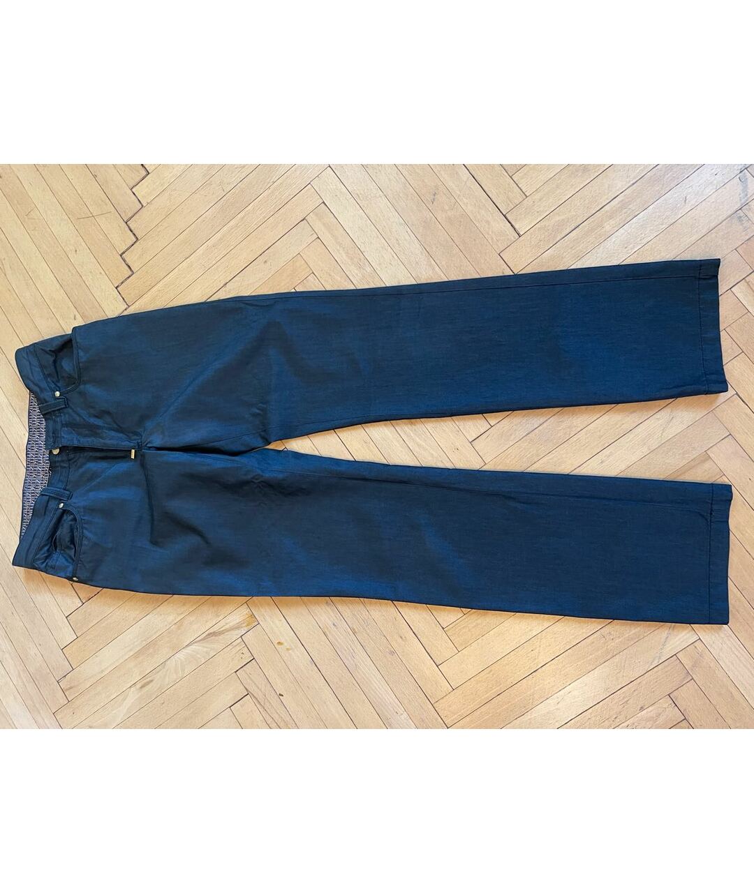 ZILLI Темно-синие хлопковые повседневные брюки, фото 3