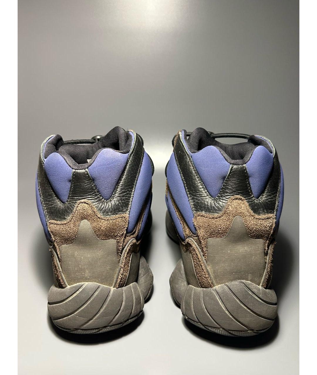 ADIDAS YEEZY Коричневые замшевые высокие кроссовки / кеды, фото 4