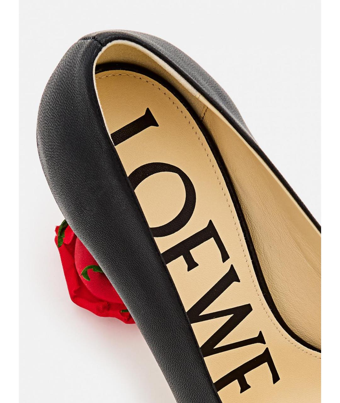 LOEWE Черные кожаные туфли, фото 4