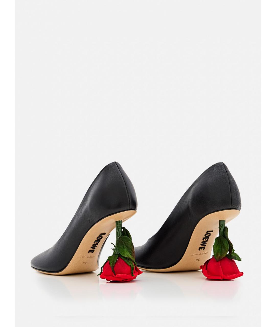 LOEWE Черные кожаные туфли, фото 3