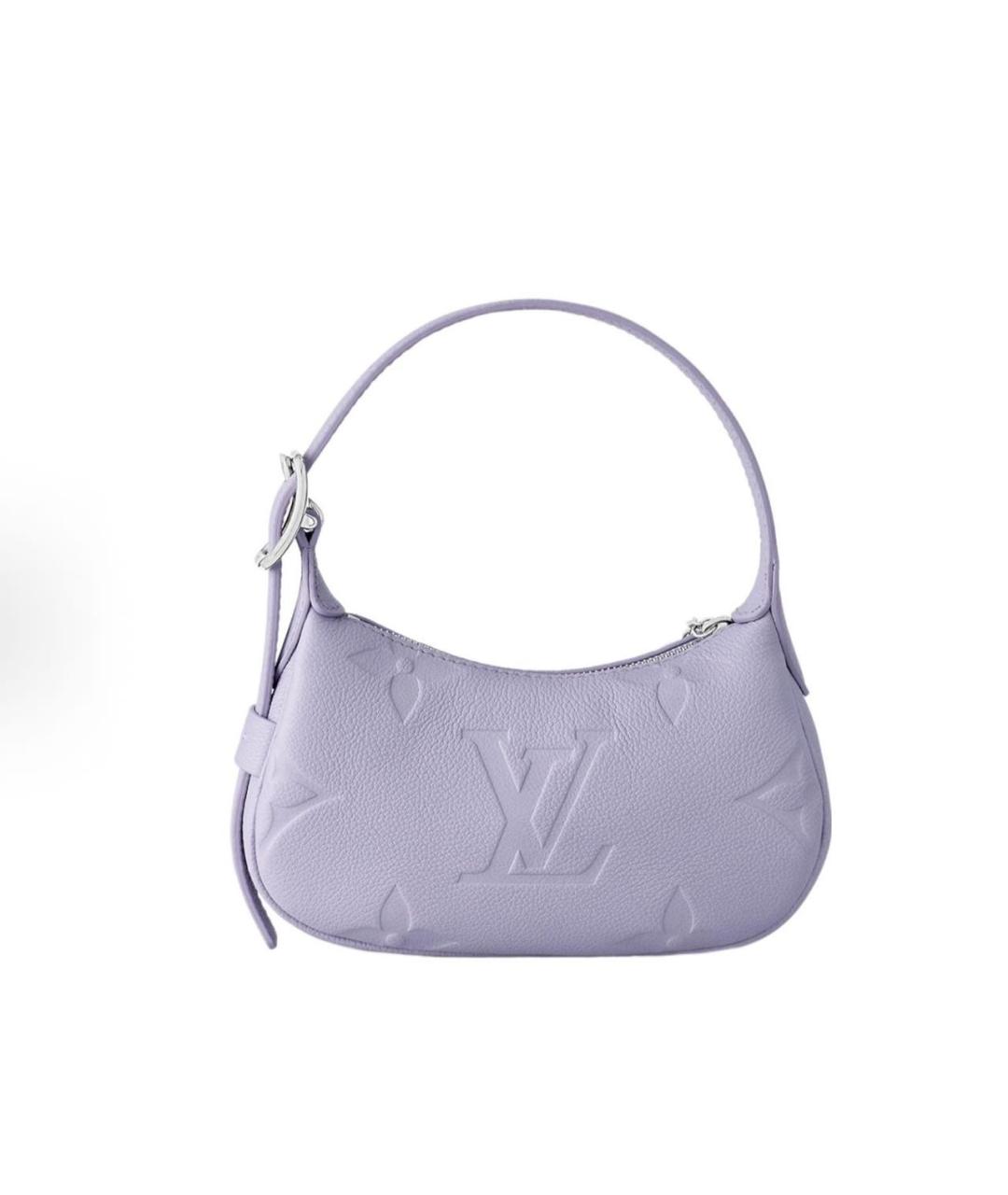 LOUIS VUITTON Фиолетовая кожаная сумка с короткими ручками, фото 3
