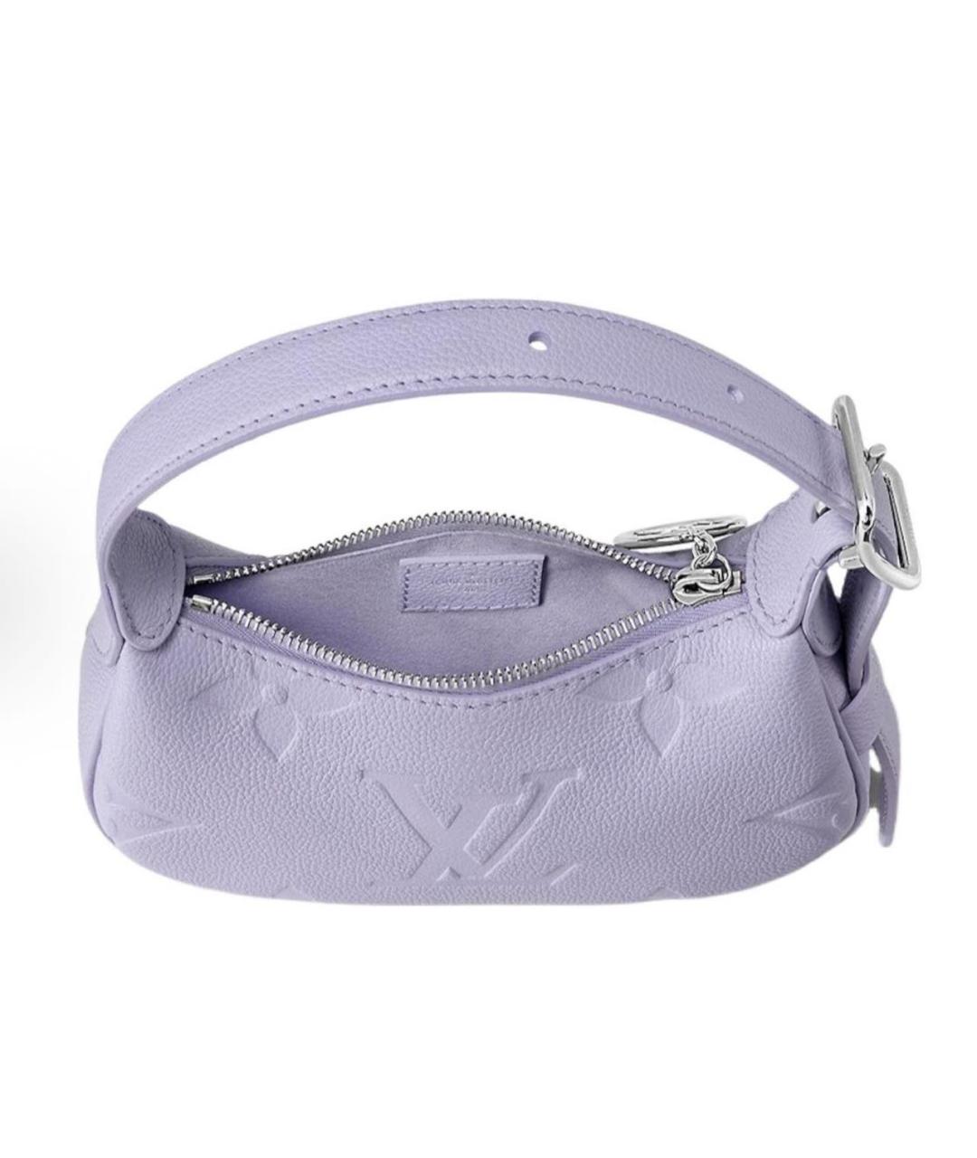 LOUIS VUITTON Фиолетовая кожаная сумка с короткими ручками, фото 4