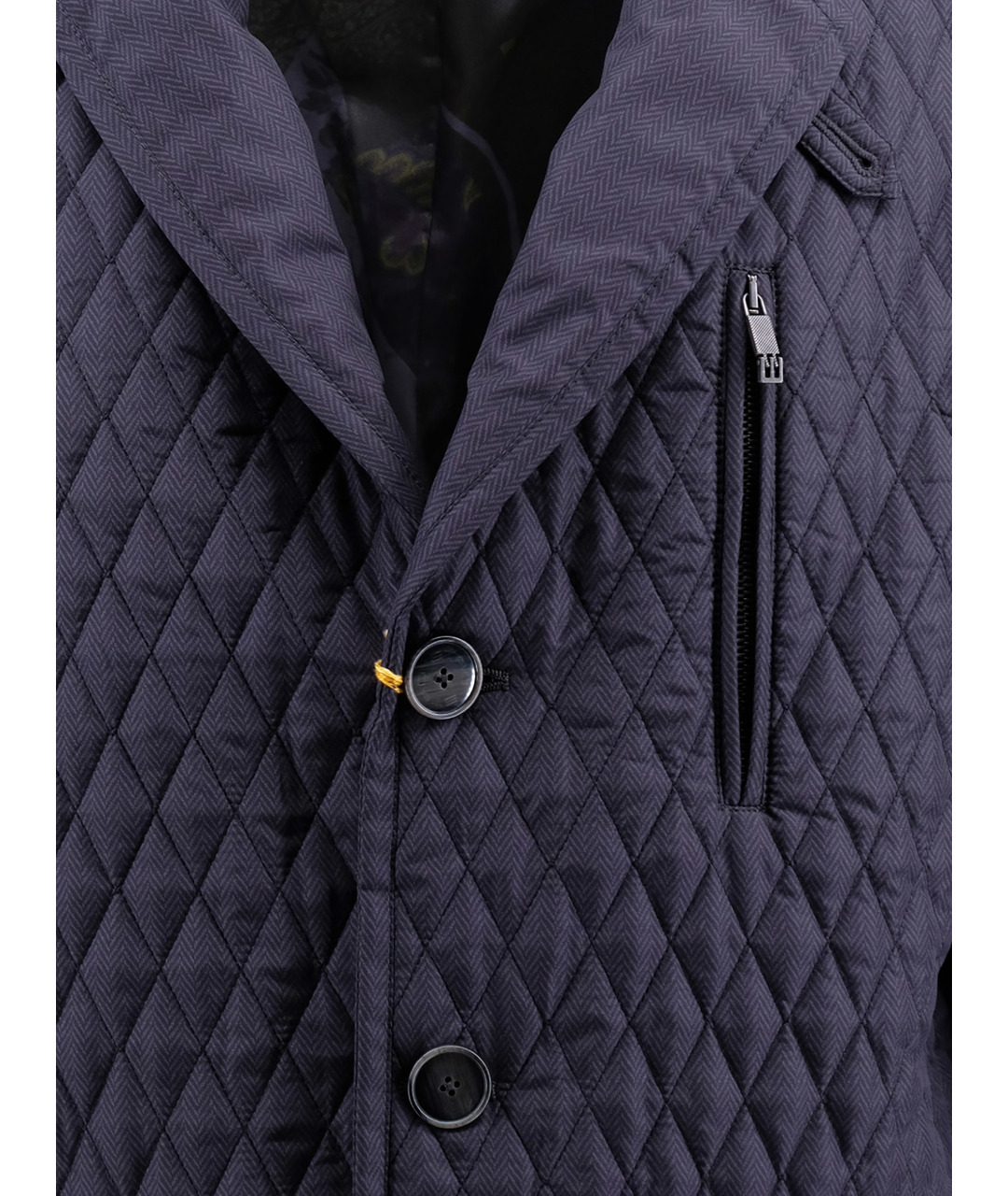 ETRO Темно-синяя полиэстеровая куртка, фото 3
