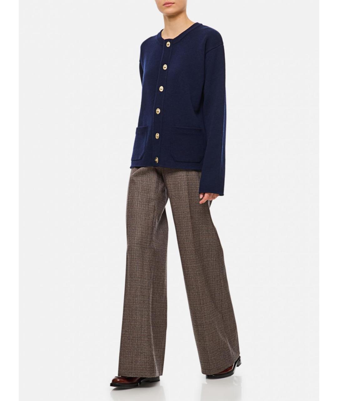 STELLA MCCARTNEY Бежевые шерстяные прямые брюки, фото 3