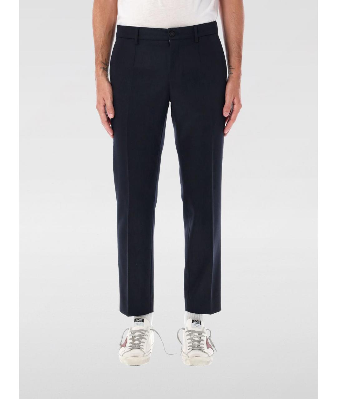 GOLDEN GOOSE DELUXE BRAND Синие синтетические повседневные брюки, фото 2