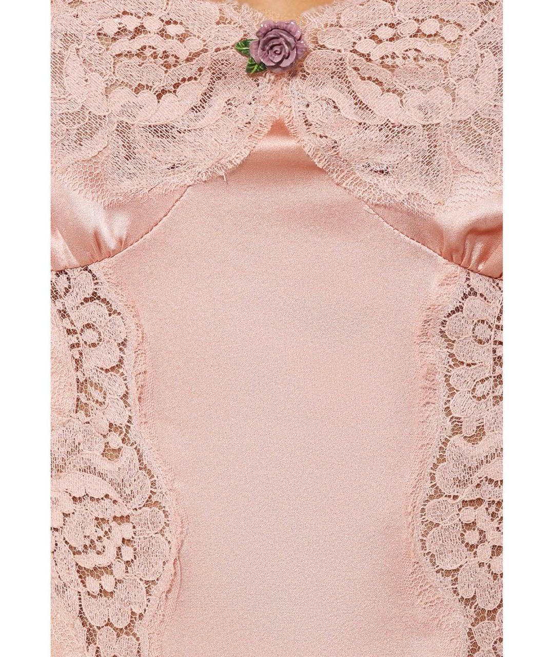 DOLCE&GABBANA Розовая шелковая майка, фото 2