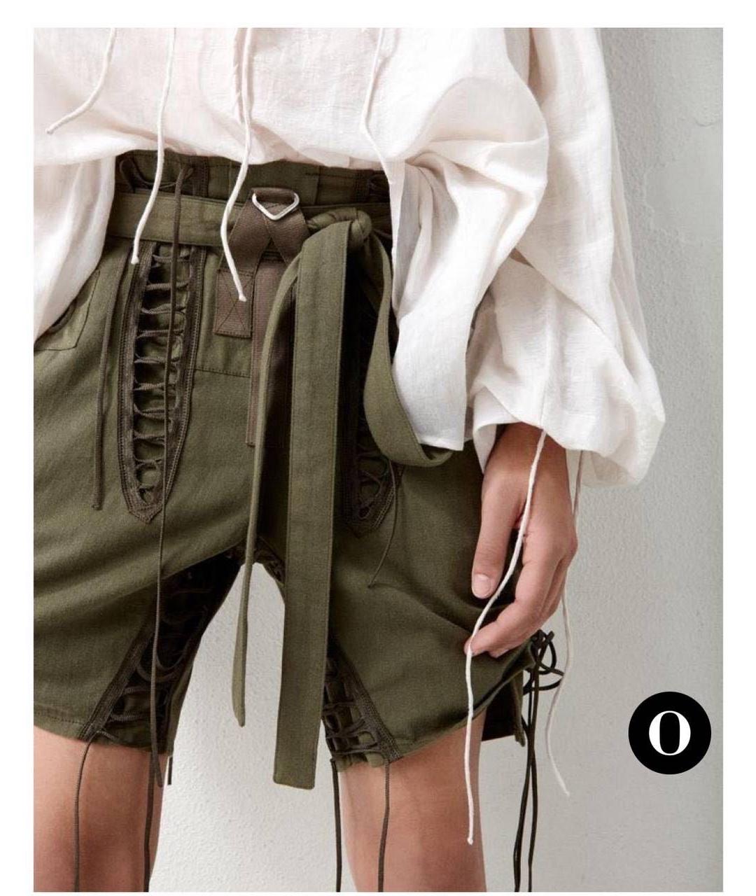 SAINT LAURENT Хаки шорты, фото 6