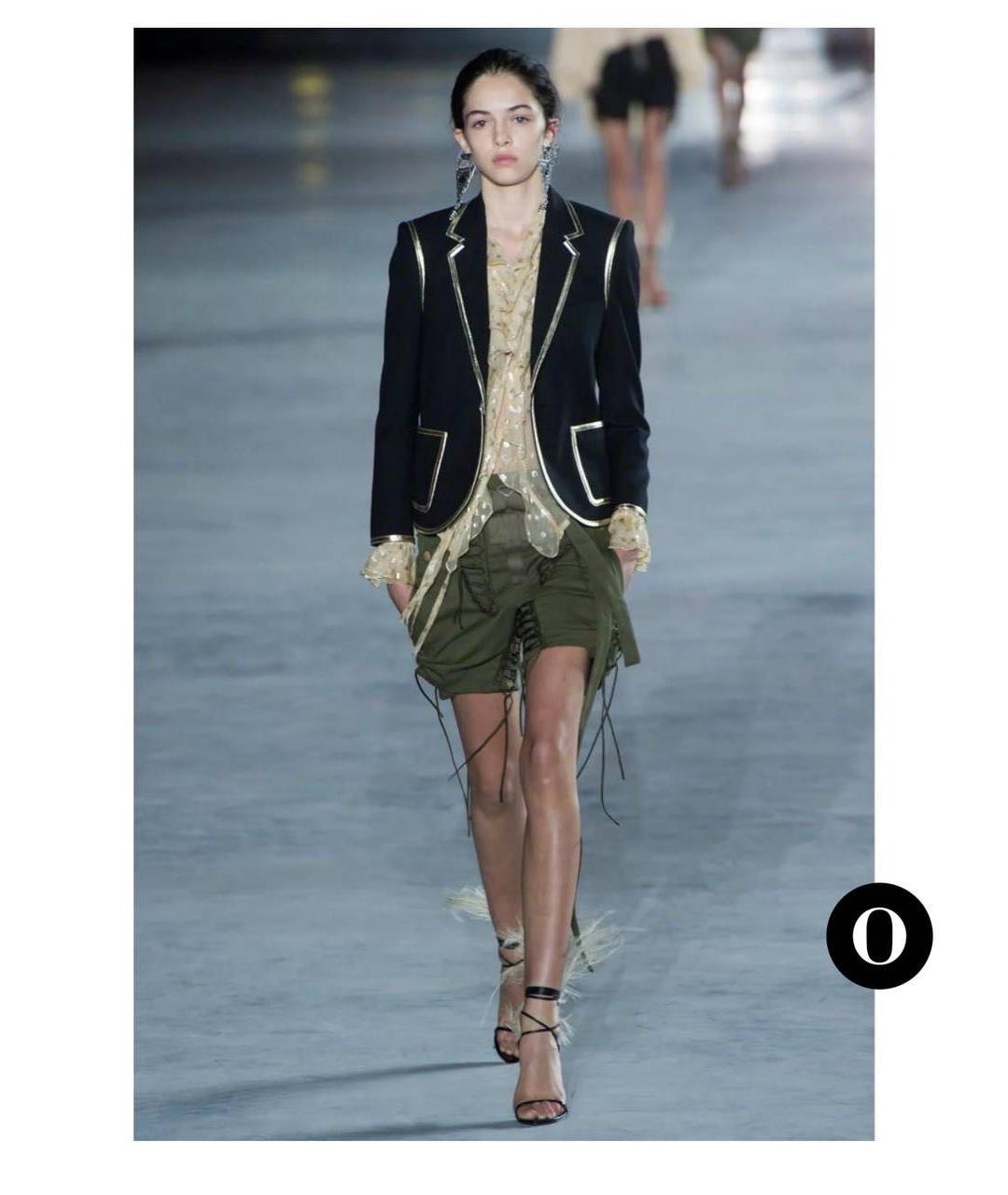 SAINT LAURENT Хаки шорты, фото 7
