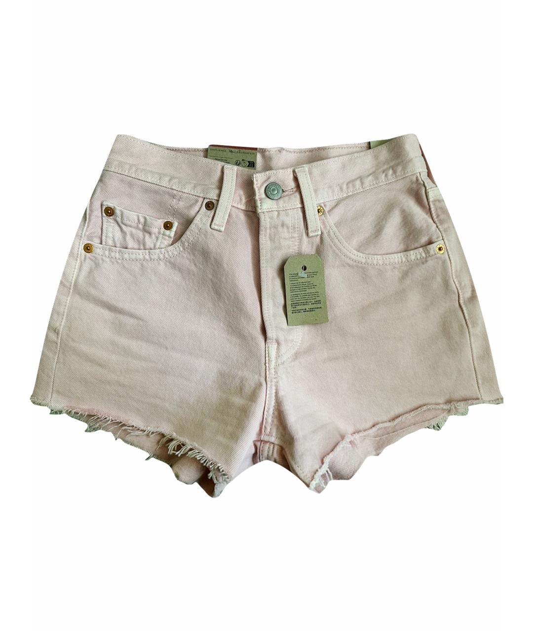LEVI'S Розовые деним шорты, фото 1