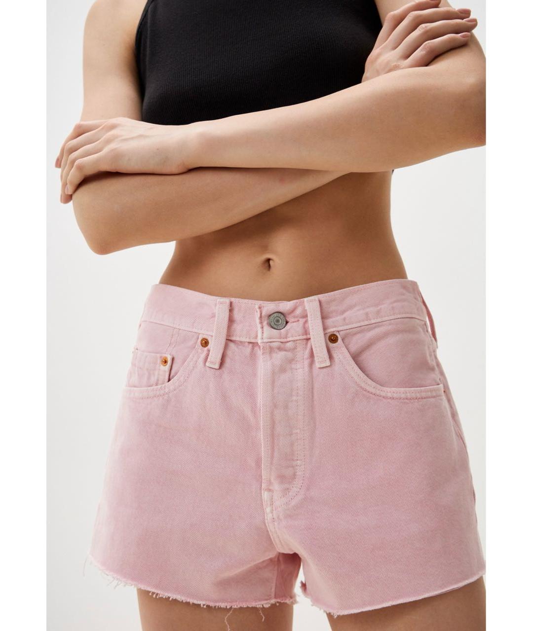 LEVI'S Розовые деним шорты, фото 7