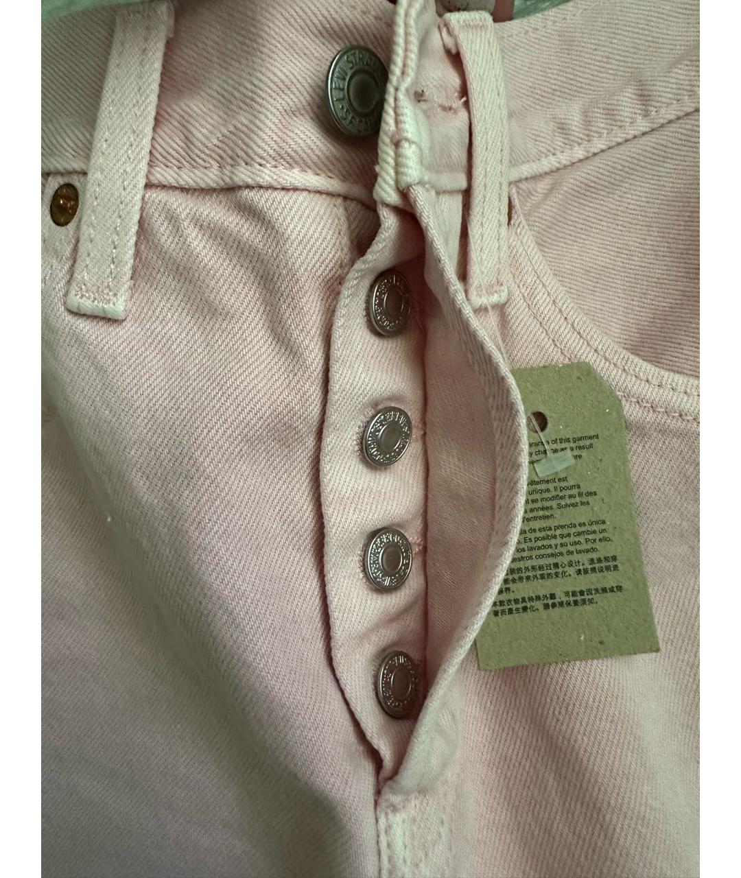 LEVI'S Розовые деним шорты, фото 5