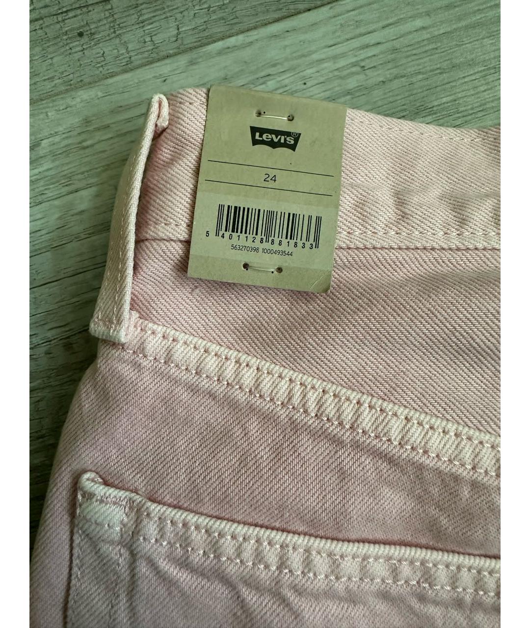 LEVI'S Розовые деним шорты, фото 4