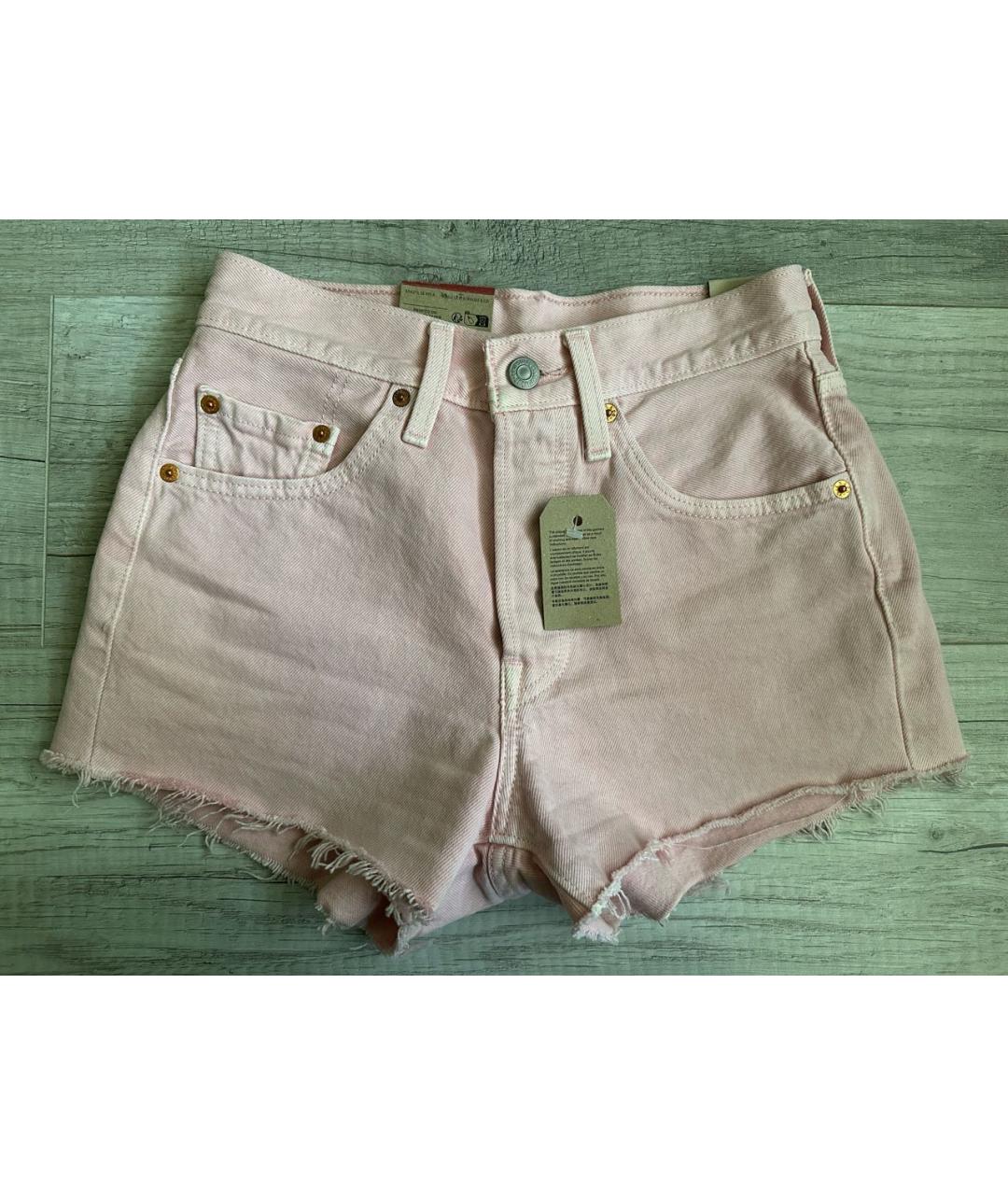 LEVI'S Розовые деним шорты, фото 9