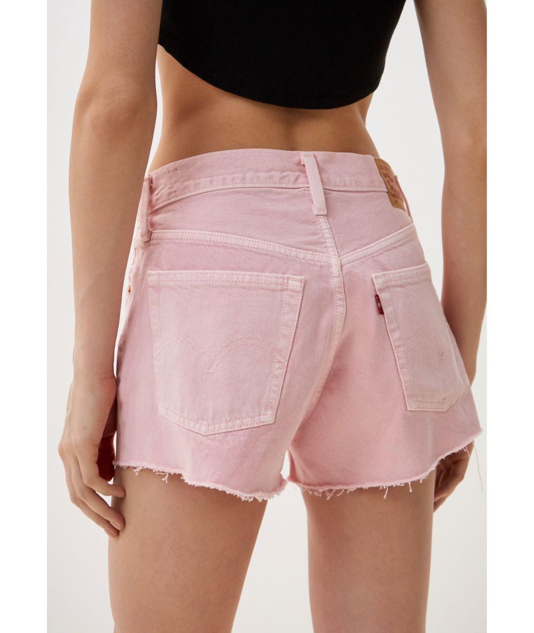 LEVI'S Розовые деним шорты, фото 8