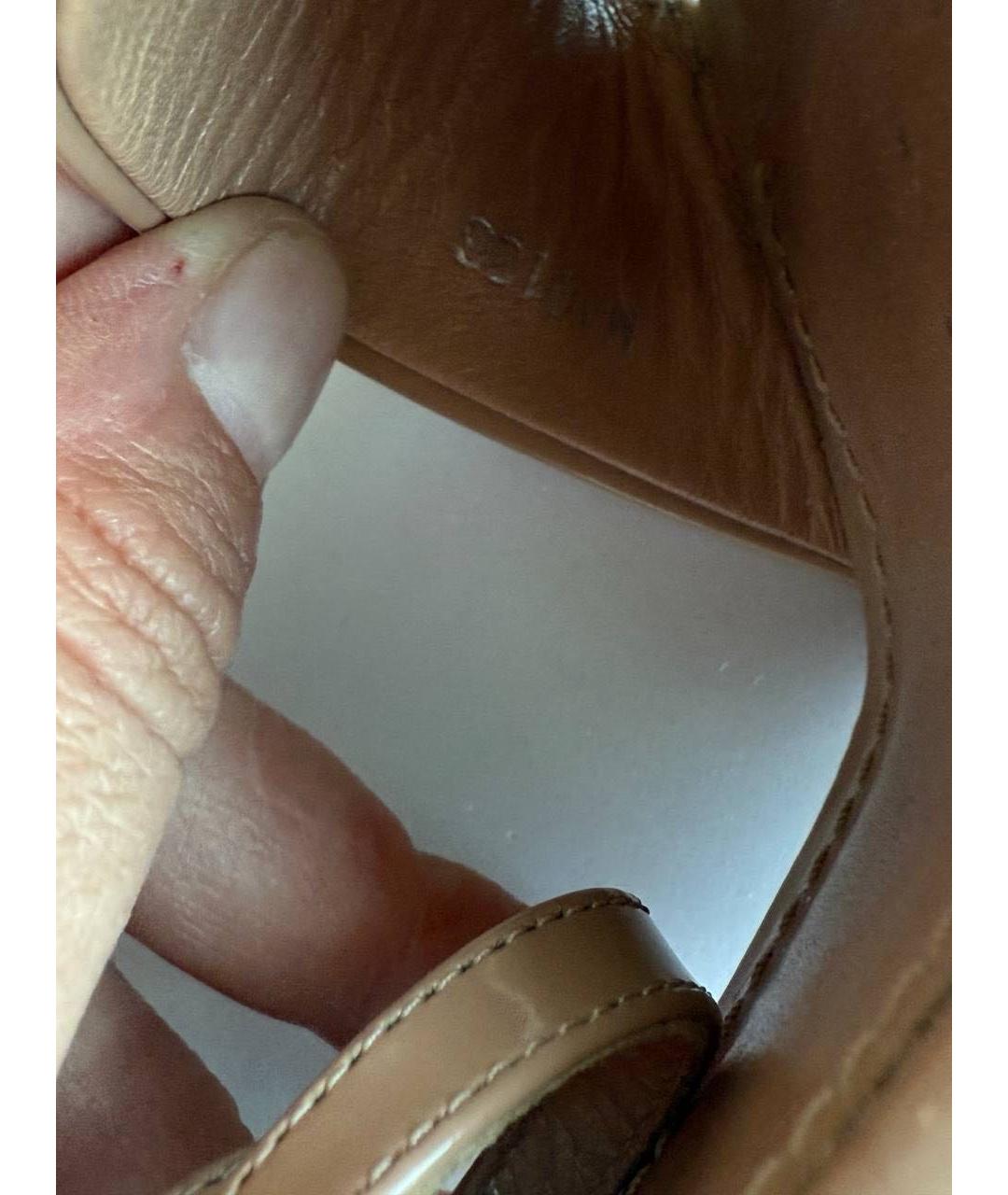 LOUIS VUITTON Бежевые босоножки, фото 4