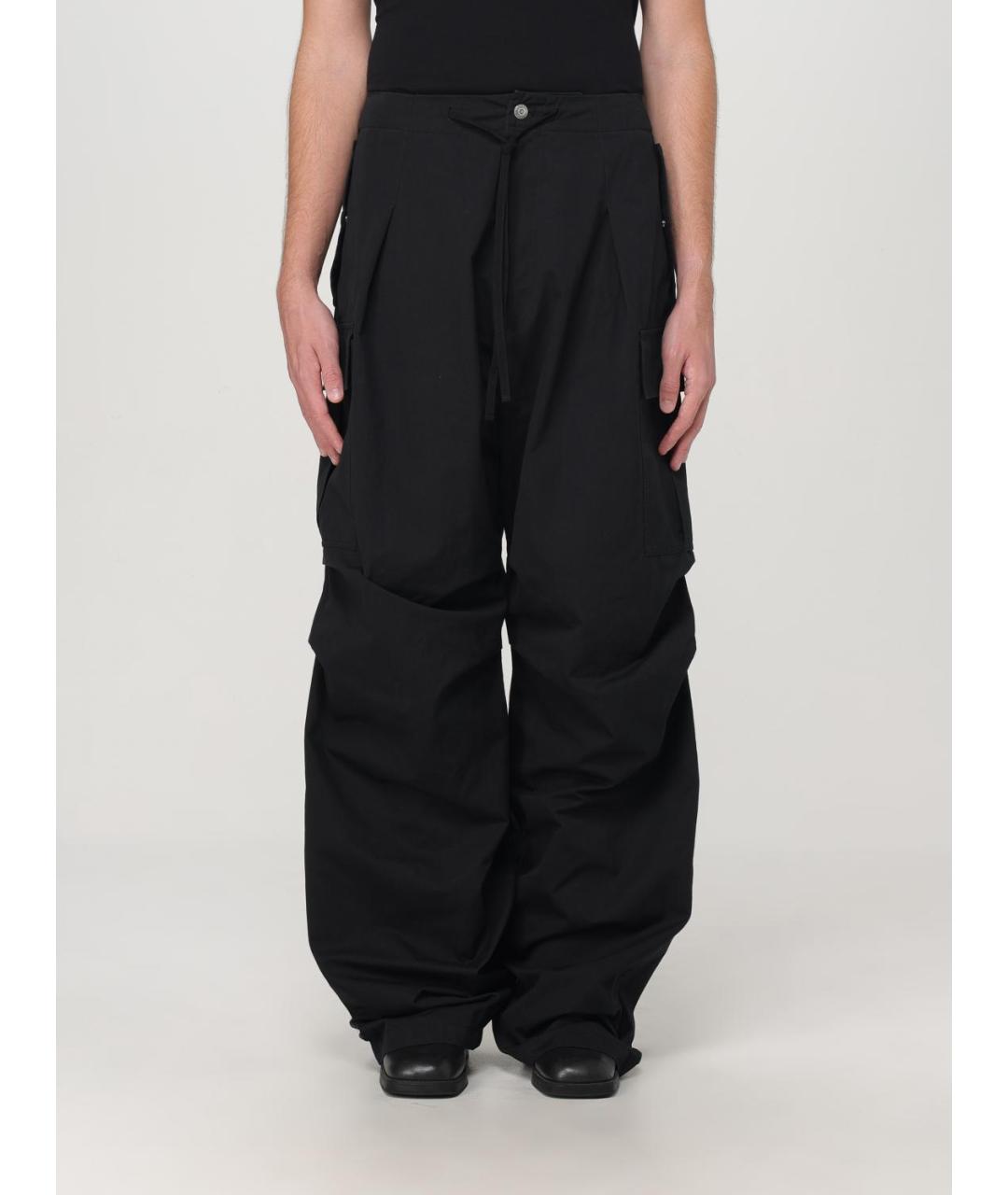 ALEXANDER MCQUEEN Черные хлопковые повседневные брюки, фото 2