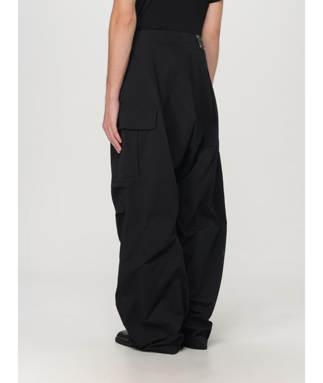 ALEXANDER MCQUEEN Черные хлопковые повседневные брюки, фото 4