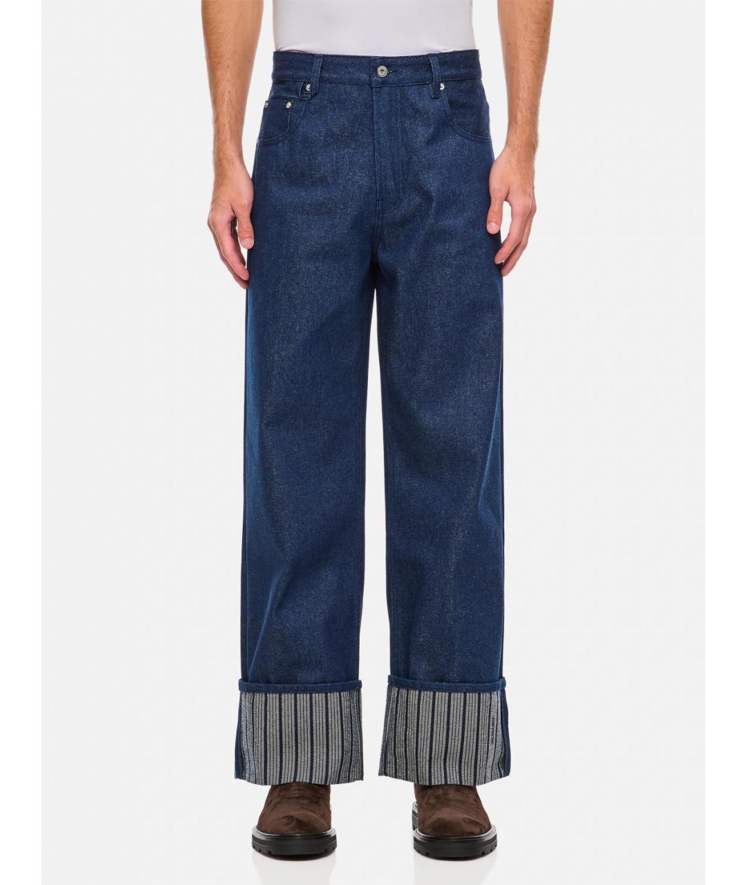 JACQUEMUS Синие хлопковые прямые джинсы, фото 2