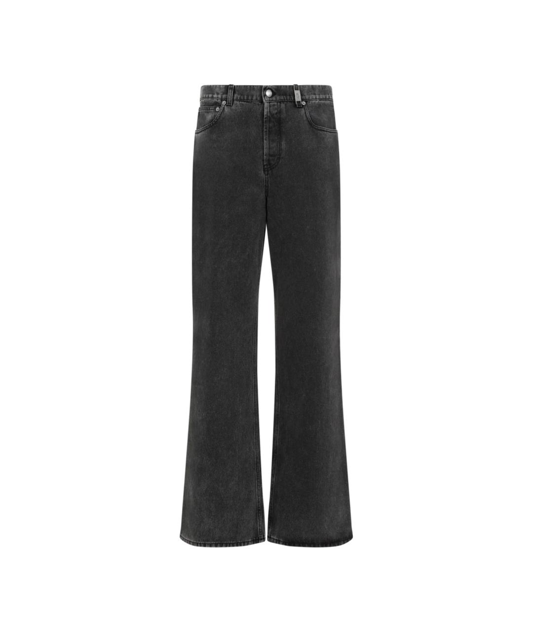 ALEXANDER MCQUEEN Серые хлопковые прямые джинсы, фото 1