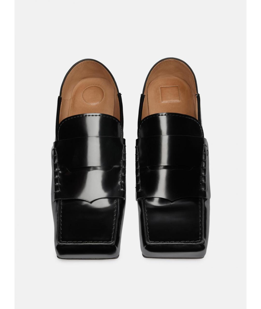 JACQUEMUS Черные лоферы из лакированной кожи, фото 4