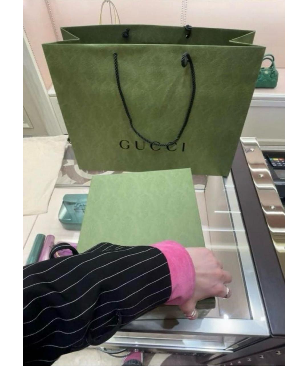 GUCCI Бежевая кожаная сумка с короткими ручками, фото 4