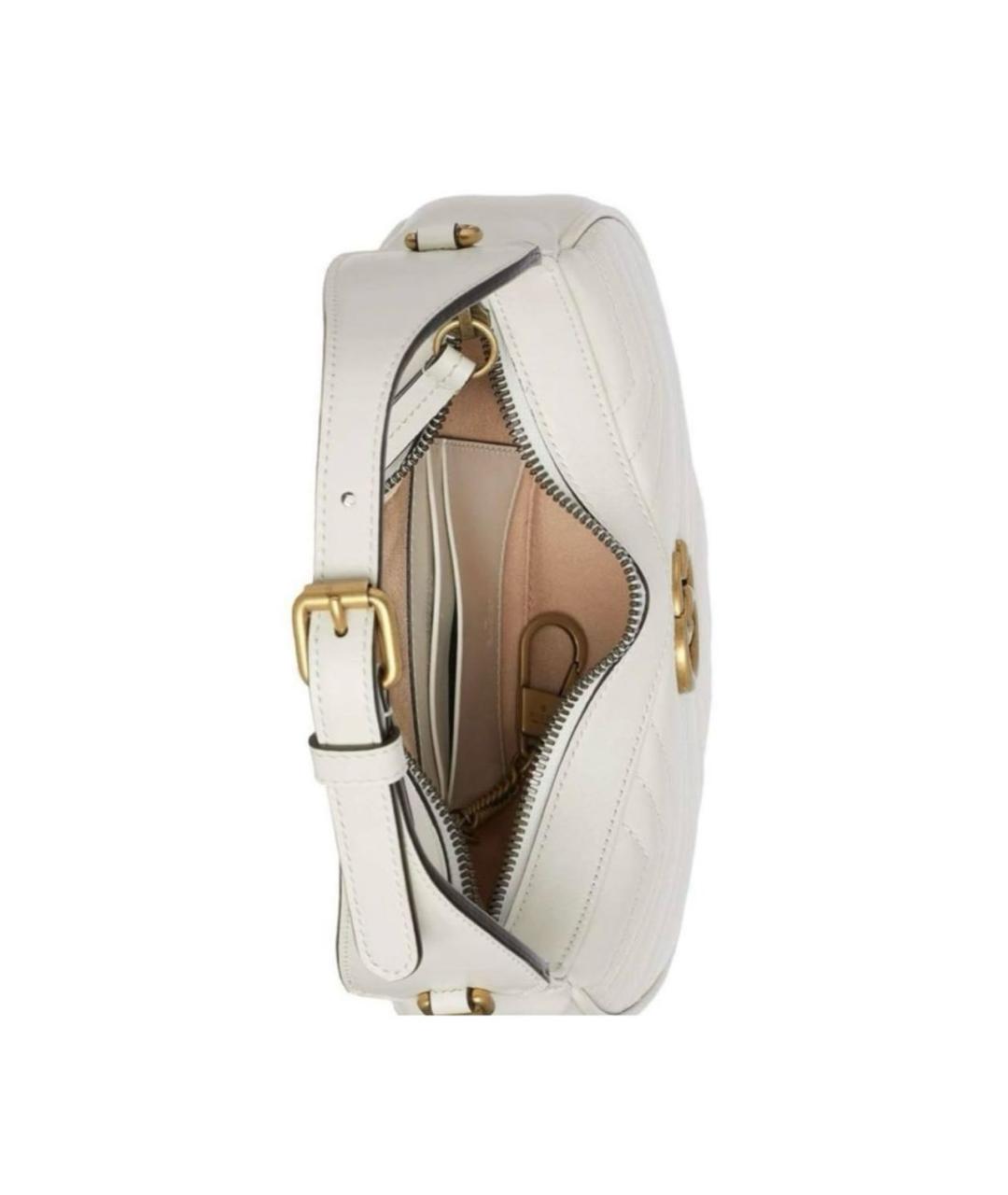 GUCCI Бежевая кожаная сумка с короткими ручками, фото 2