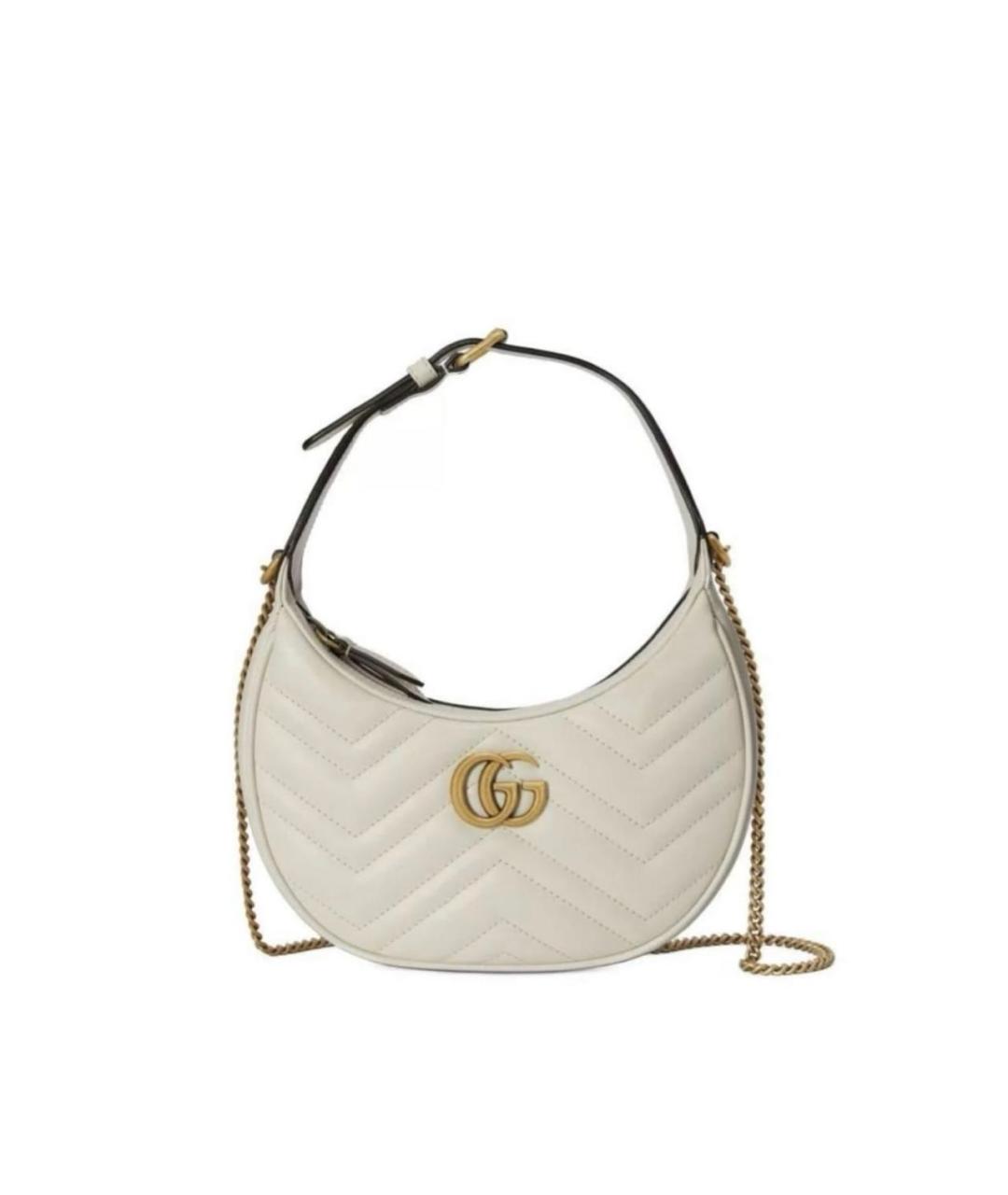 GUCCI Бежевая кожаная сумка с короткими ручками, фото 1