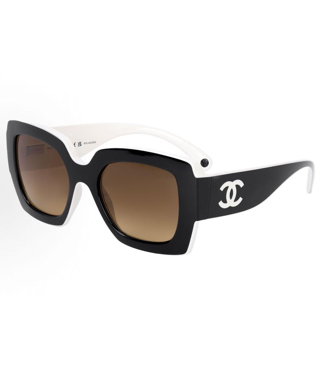 CHANEL Белые пластиковые солнцезащитные очки, фото 5