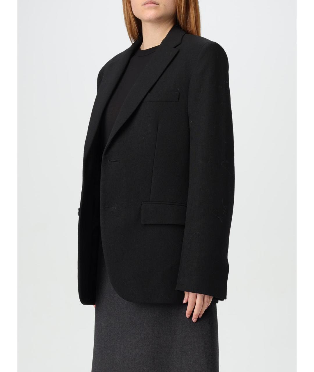 JIL SANDER Черный шерстяной жакет/пиджак, фото 5