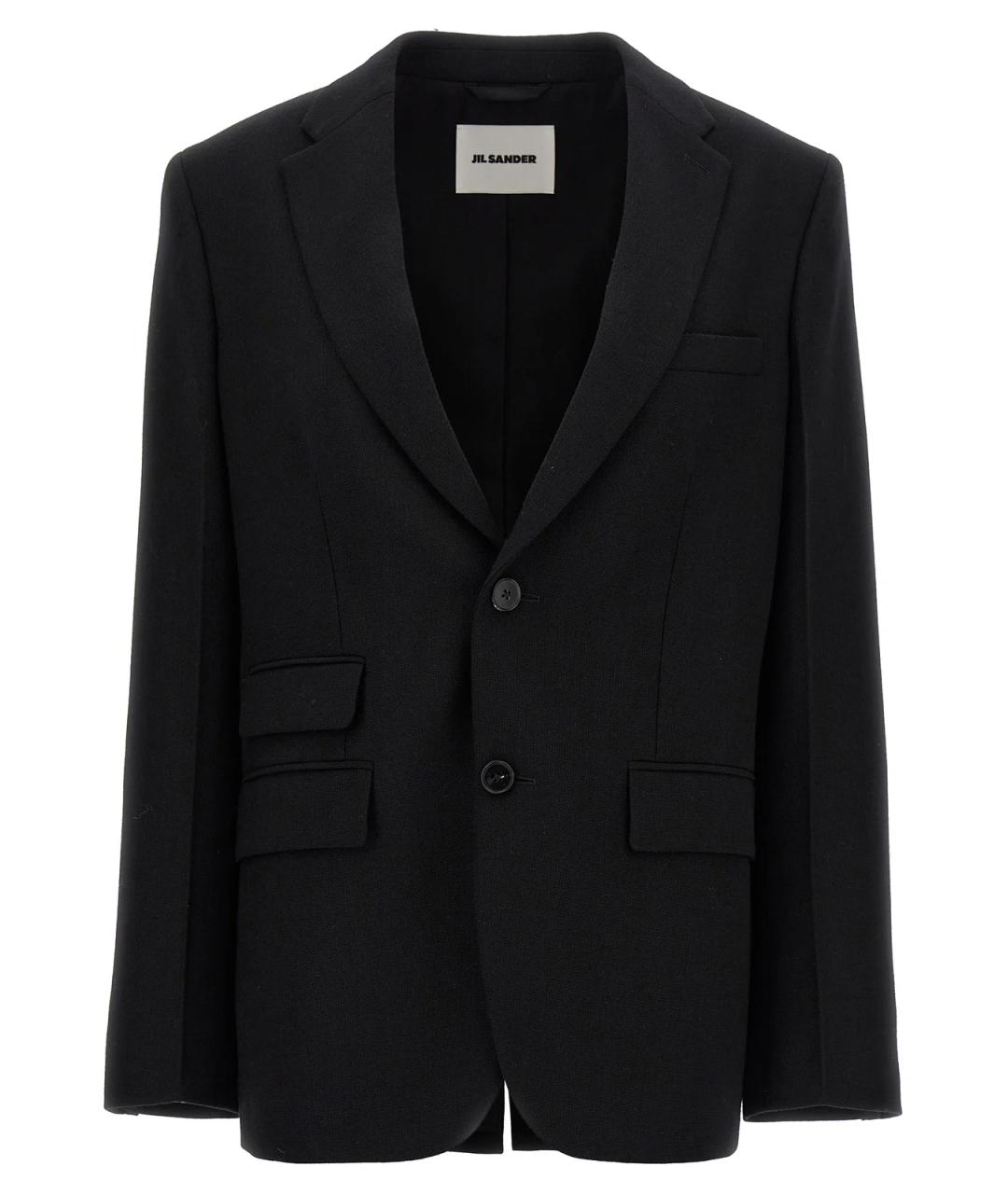JIL SANDER Черный шерстяной жакет/пиджак, фото 1