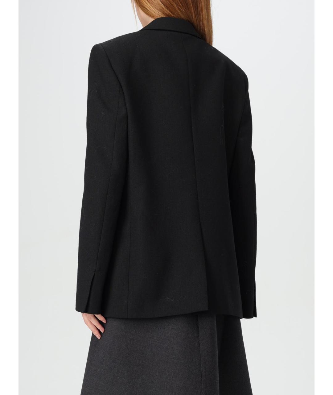 JIL SANDER Черный шерстяной жакет/пиджак, фото 4