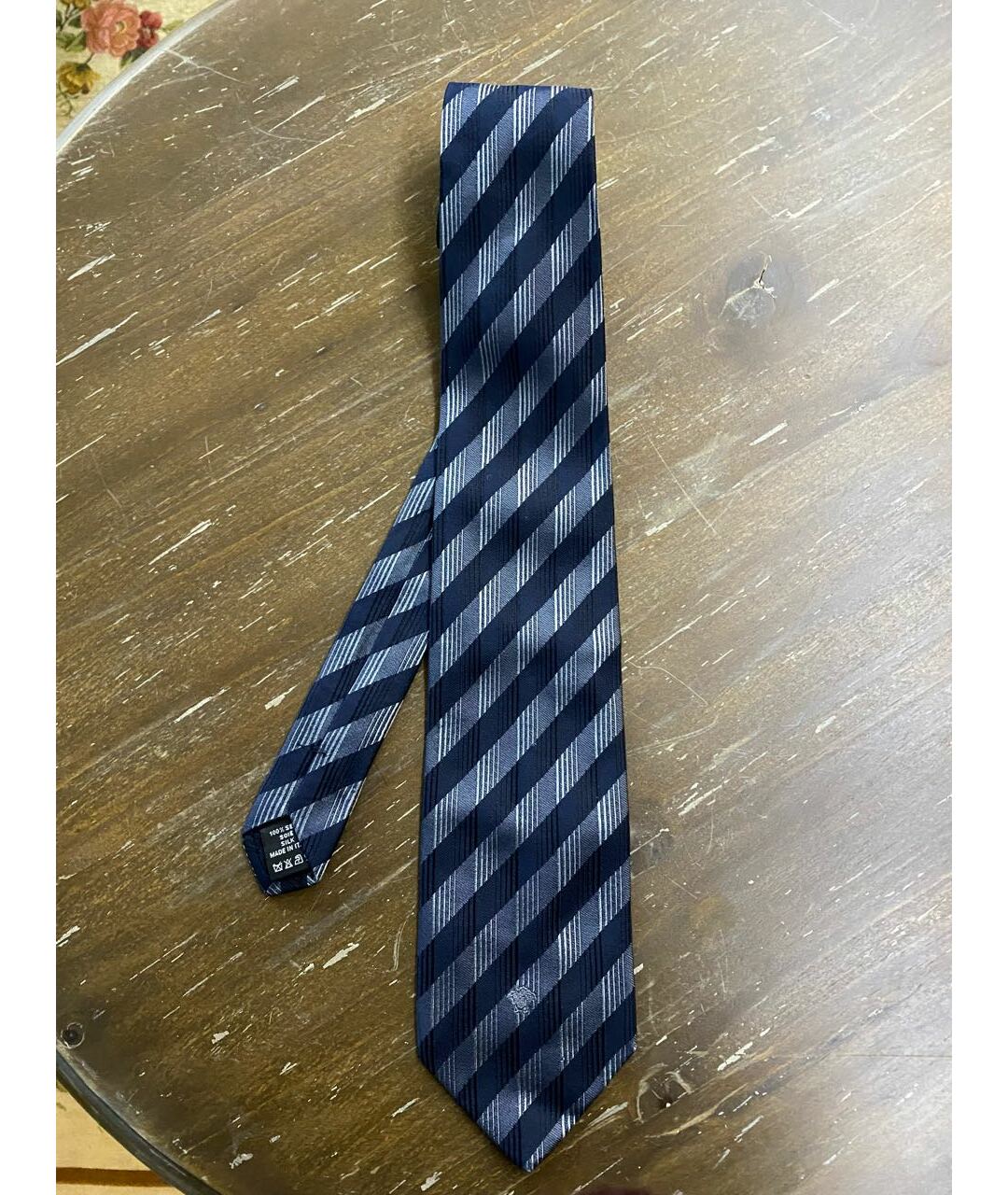 VERSACE Черный шелковый галстук, фото 5