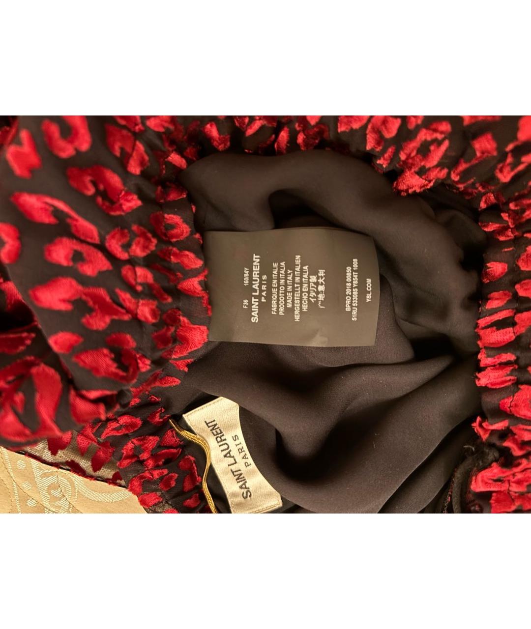 SAINT LAURENT Мульти шелковое повседневное платье, фото 6