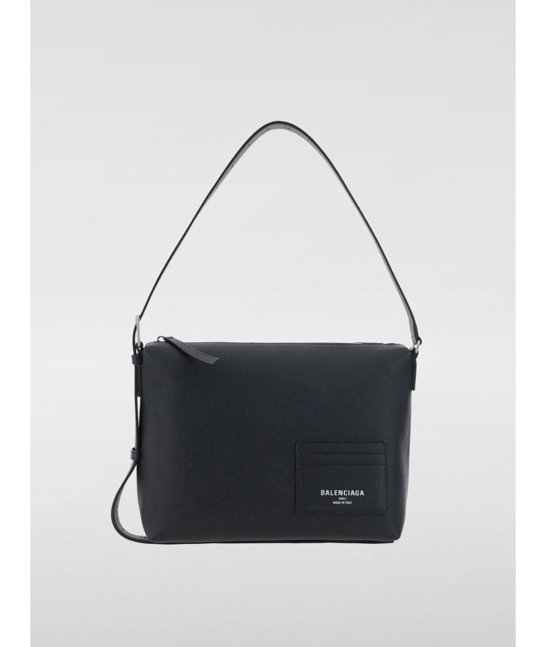 BALENCIAGA Черная кожаная сумка на плечо, фото 4