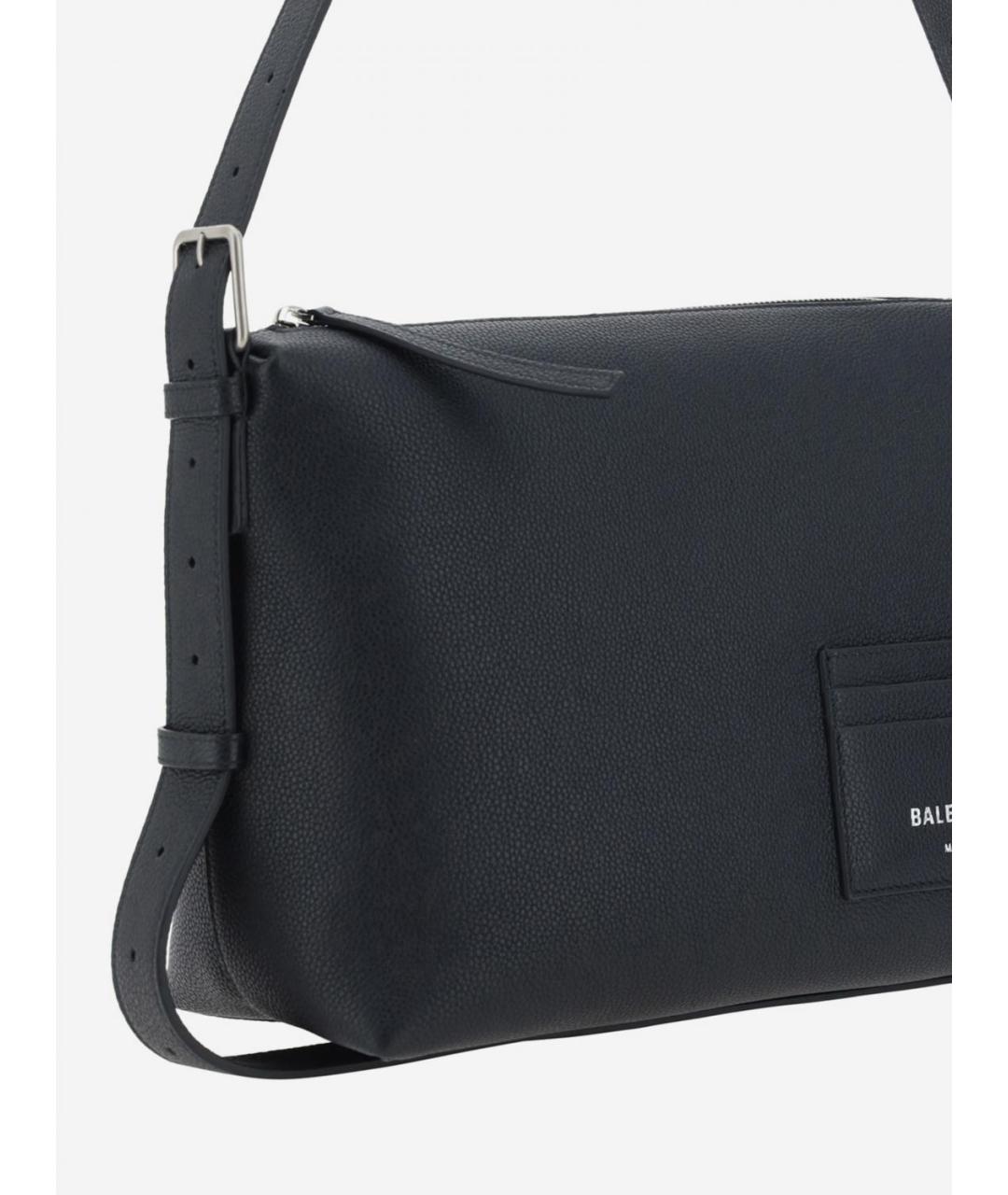 BALENCIAGA Черная кожаная сумка на плечо, фото 3