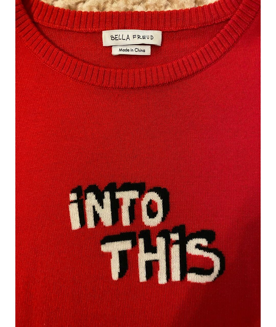 BELLA FREUD Красный шерстяной джемпер / свитер, фото 6
