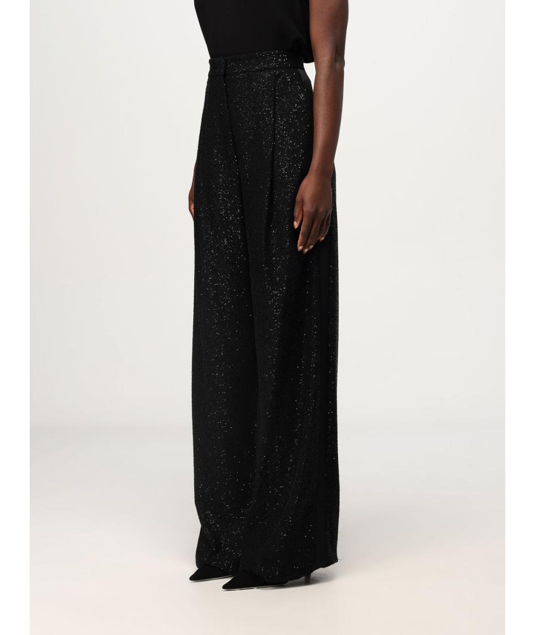 MAX MARA Черные вискозные прямые брюки, фото 5