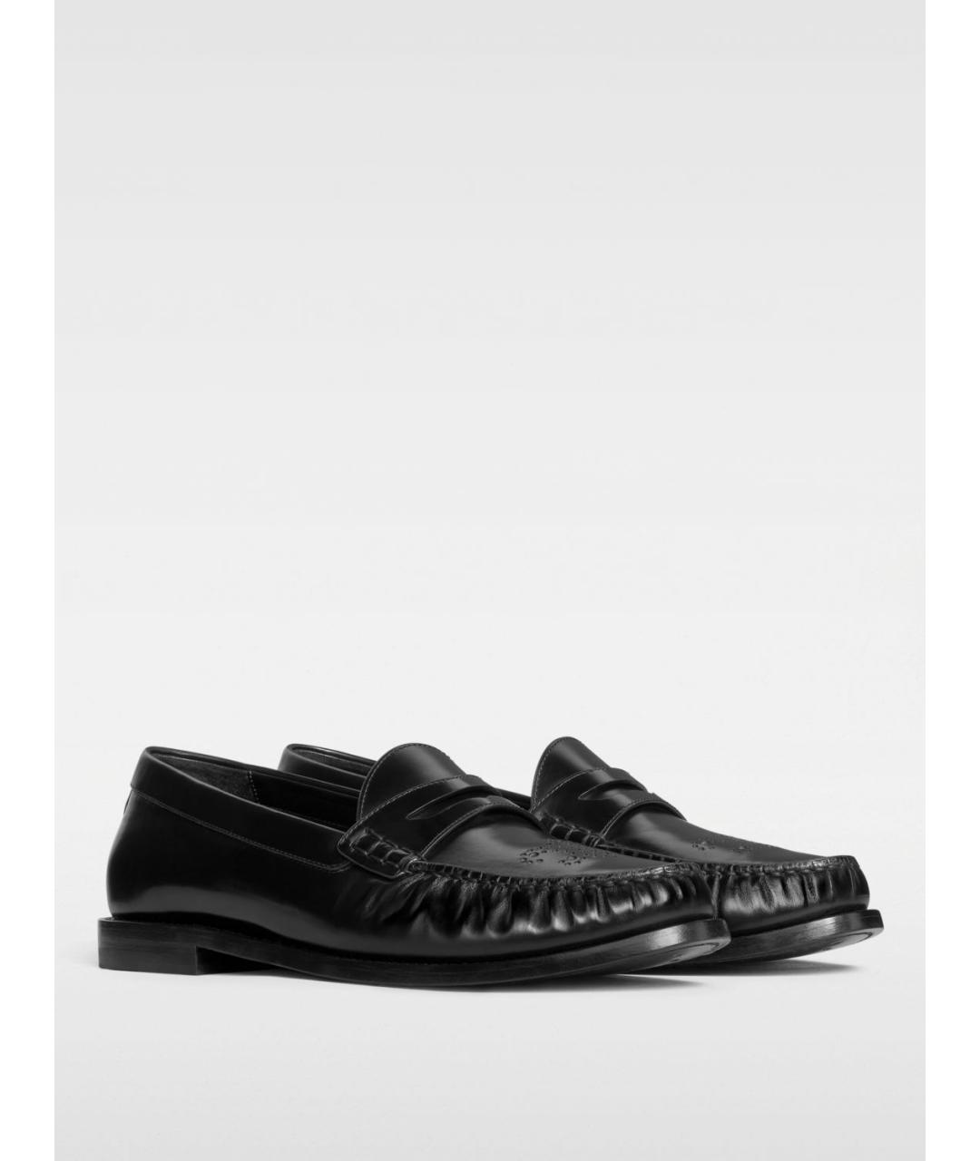 CELINE Черные кожаные лоферы, фото 3