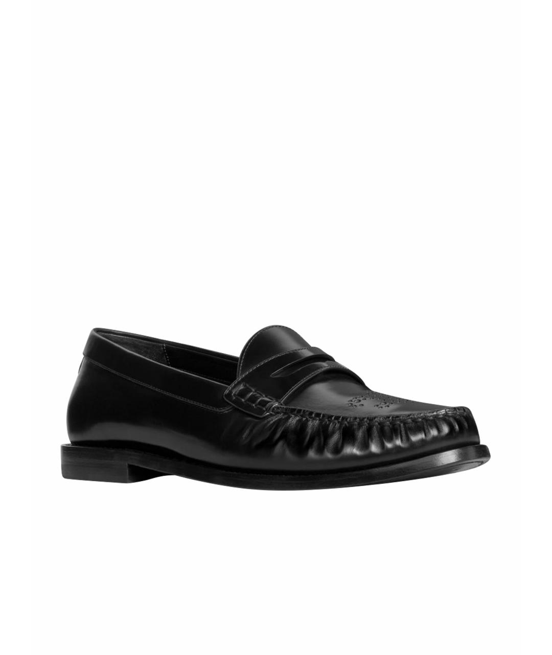 CELINE Черные кожаные лоферы, фото 1
