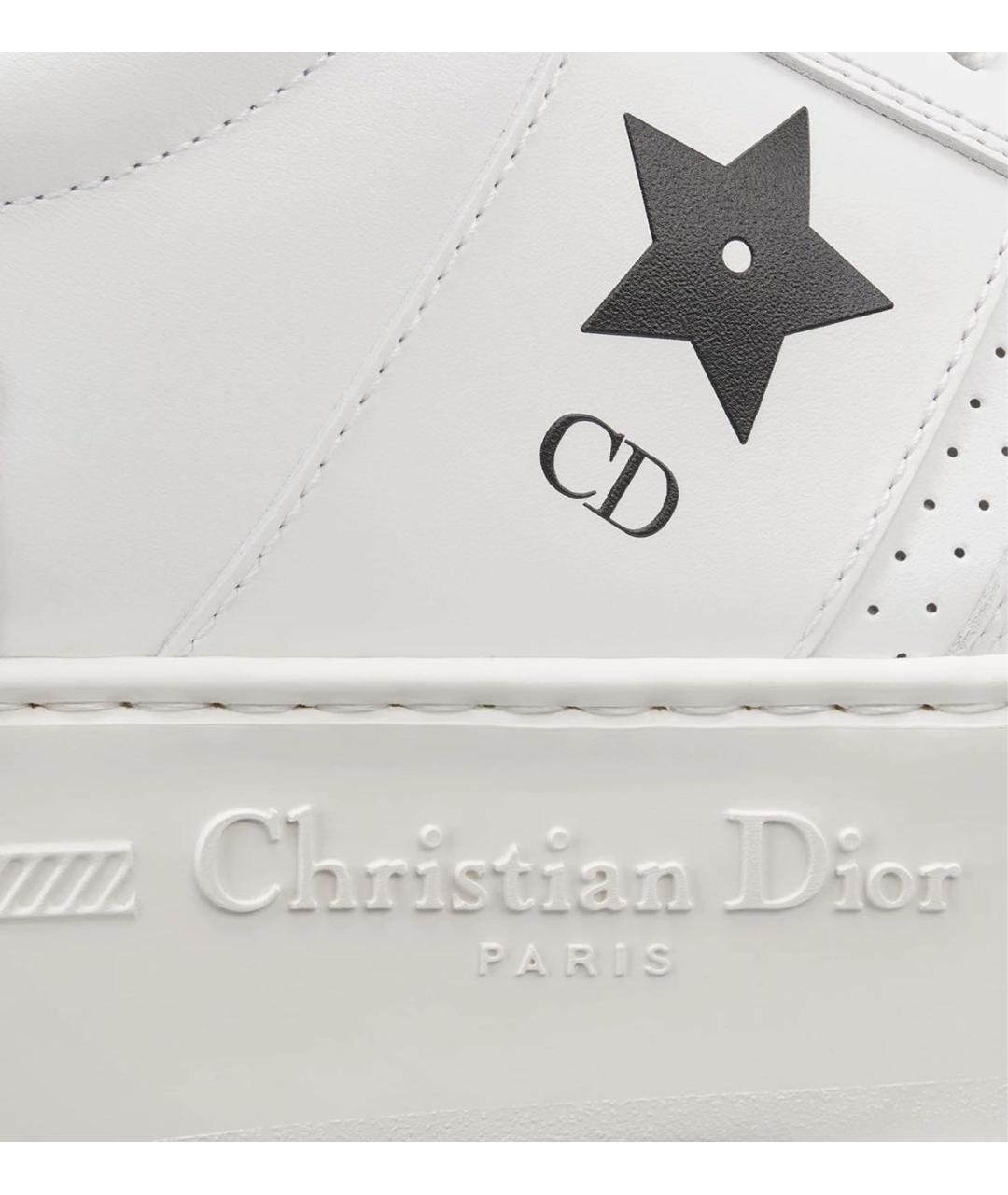 CHRISTIAN DIOR Белые кожаные кроссовки, фото 6