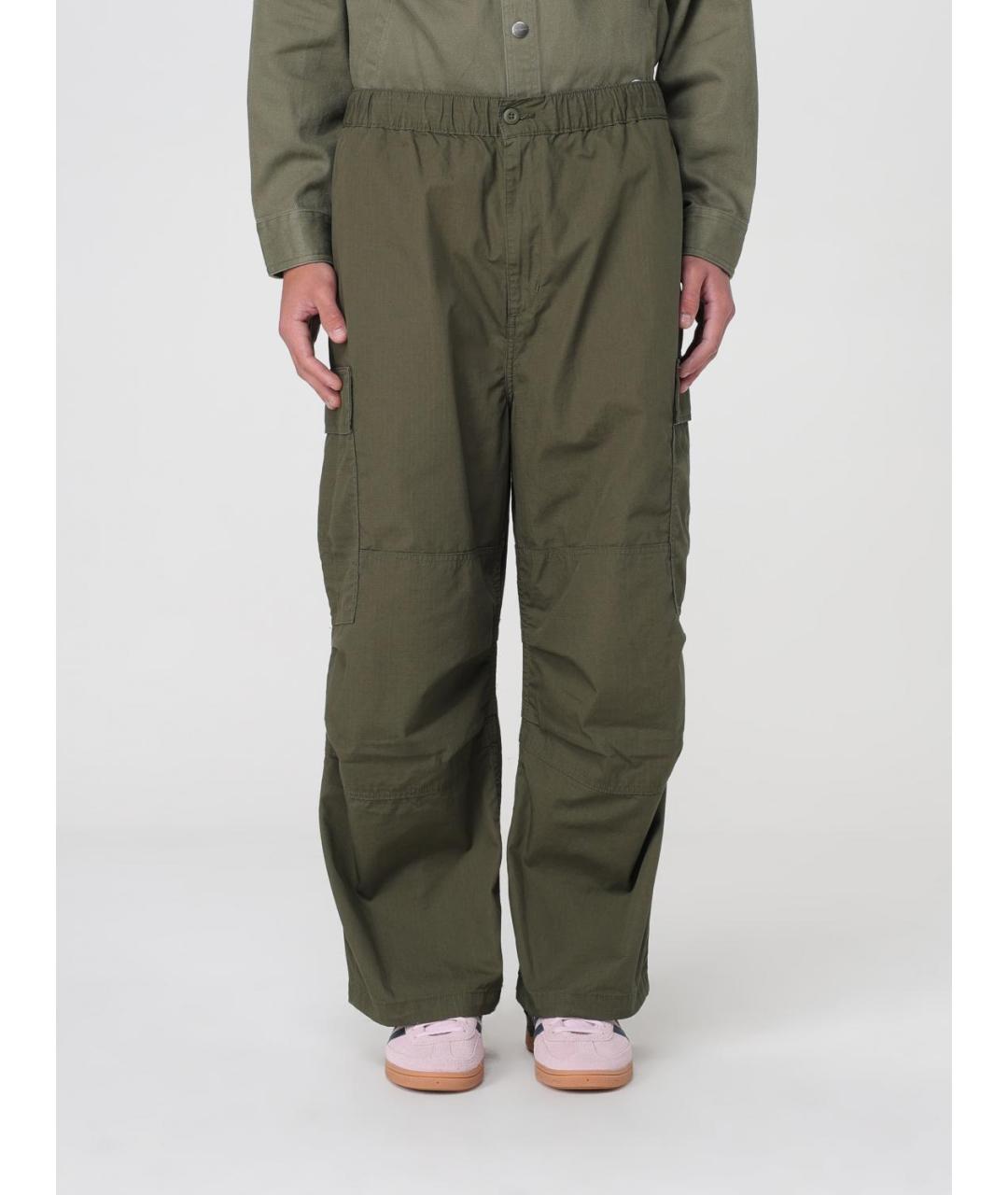 CARHARTT WIP Зеленые хлопковые повседневные брюки, фото 2
