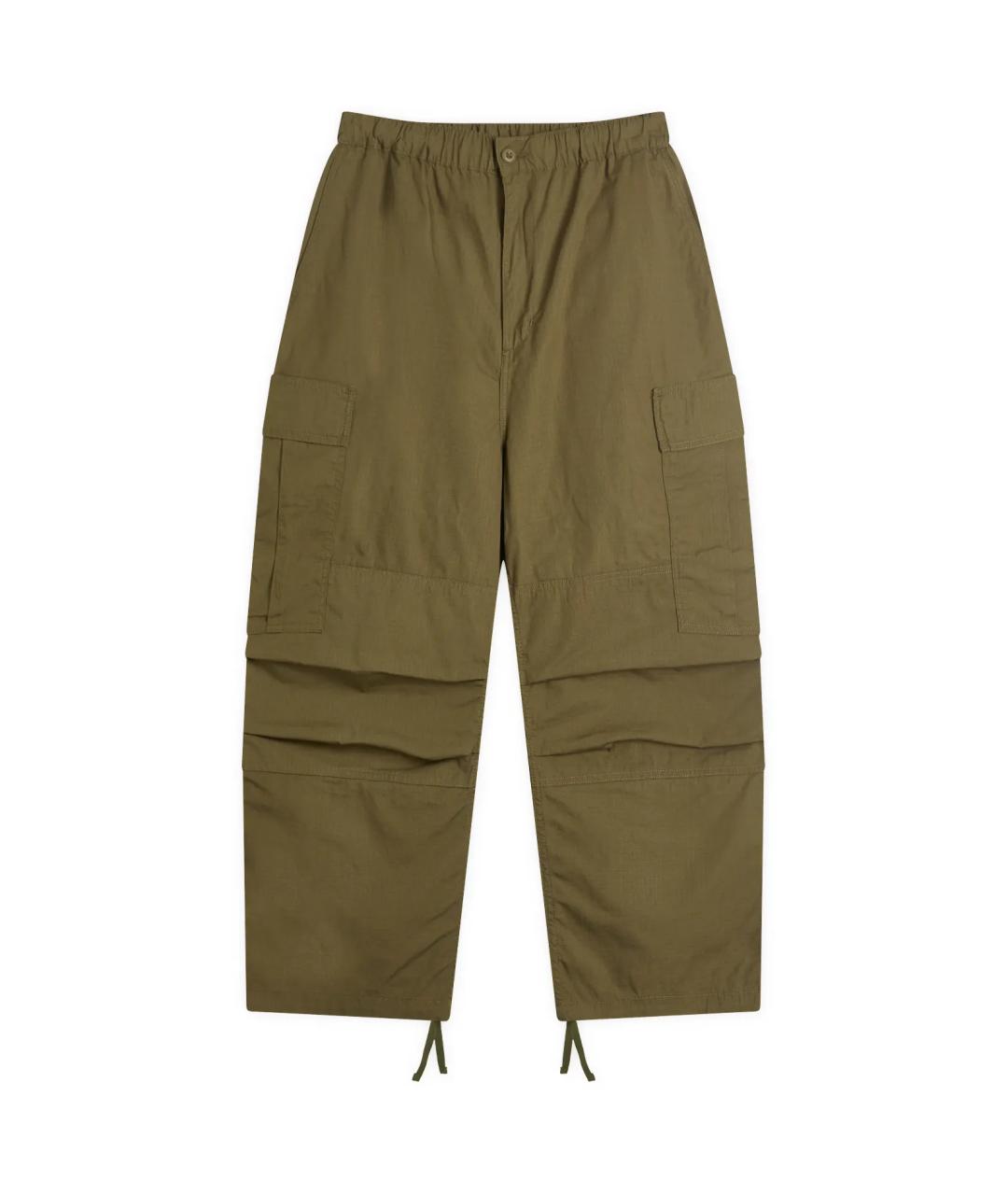 CARHARTT WIP Зеленые хлопковые повседневные брюки, фото 1