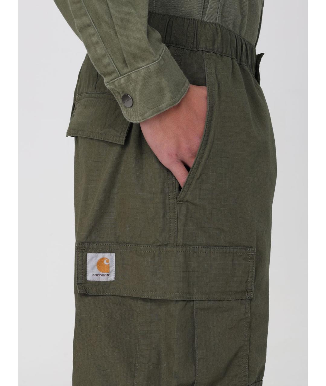 CARHARTT WIP Зеленые хлопковые повседневные брюки, фото 5