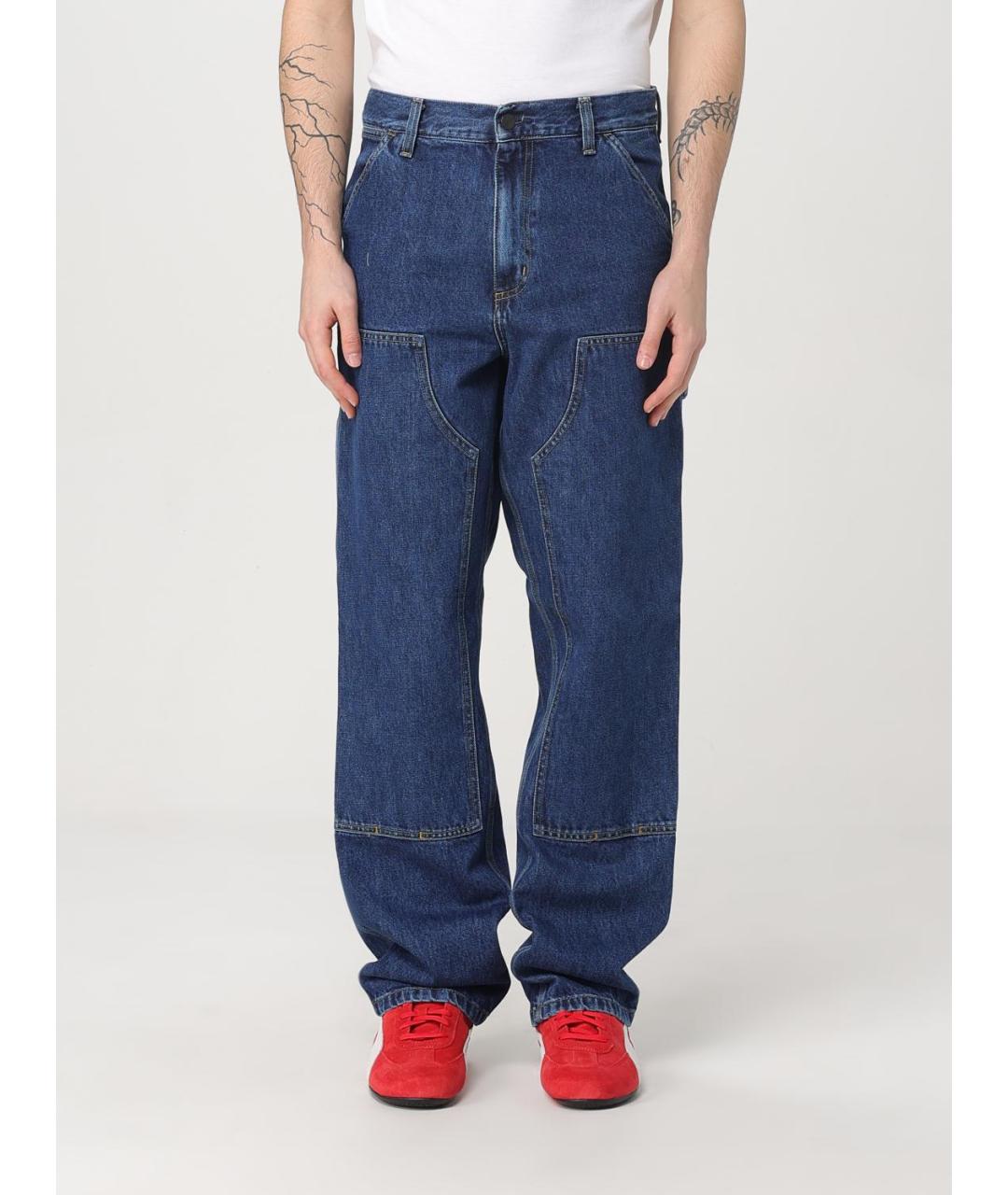 CARHARTT WIP Синие хлопковые прямые джинсы, фото 2