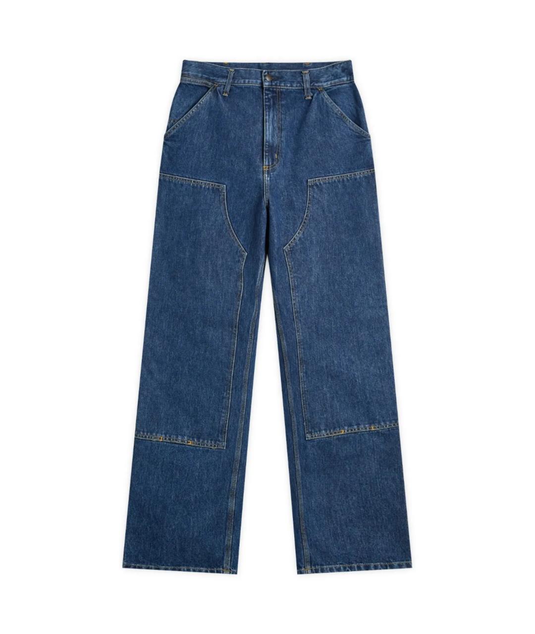 CARHARTT WIP Синие хлопковые прямые джинсы, фото 1