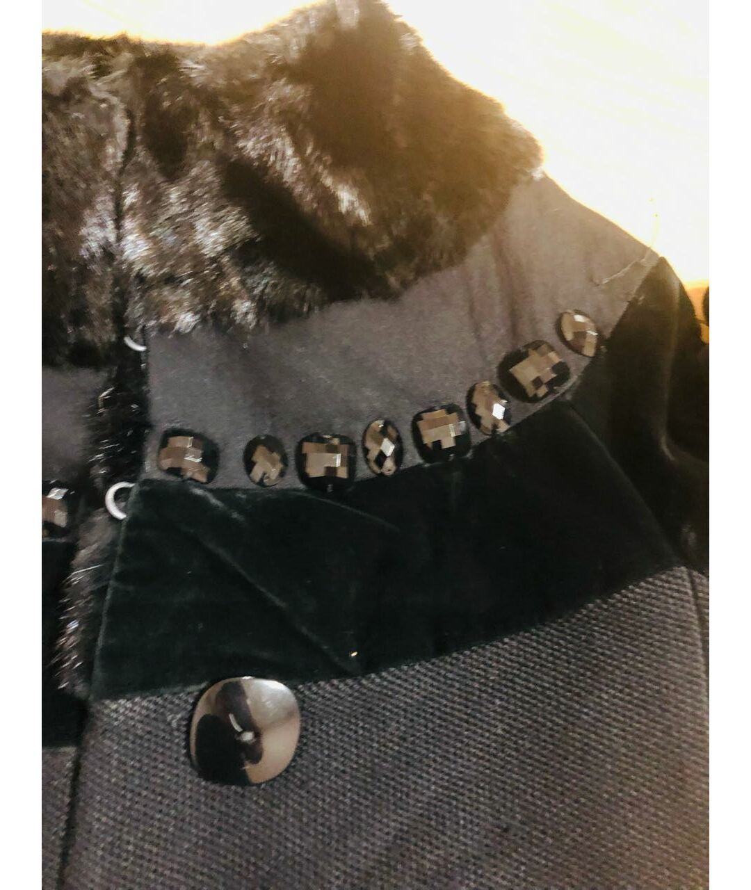 MARIA GRAZIA SEVERI Черное пальто, фото 4