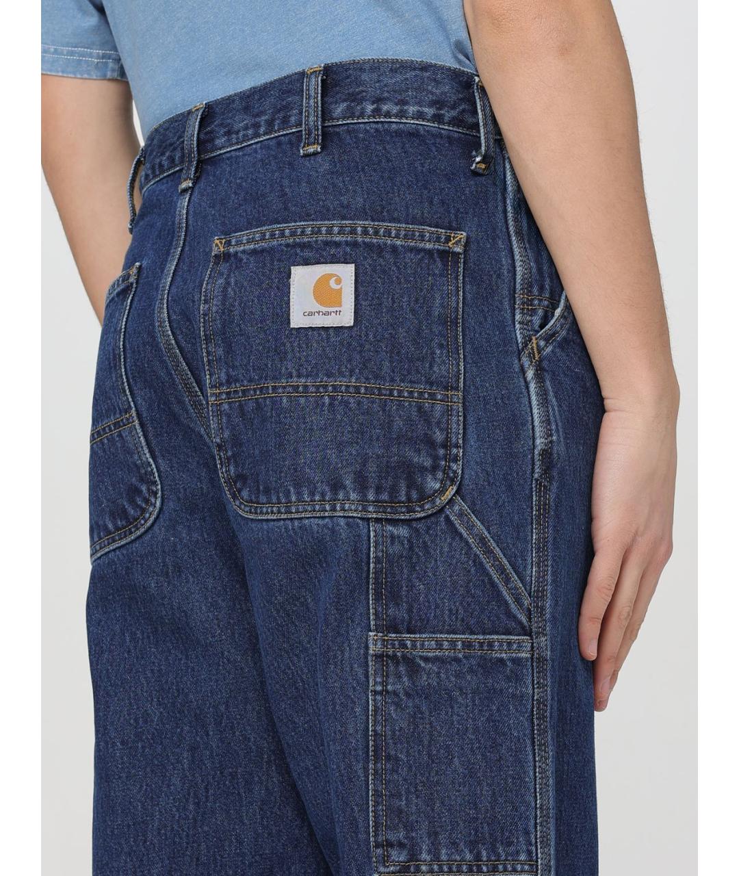 CARHARTT WIP Синие хлопковые повседневные брюки, фото 5
