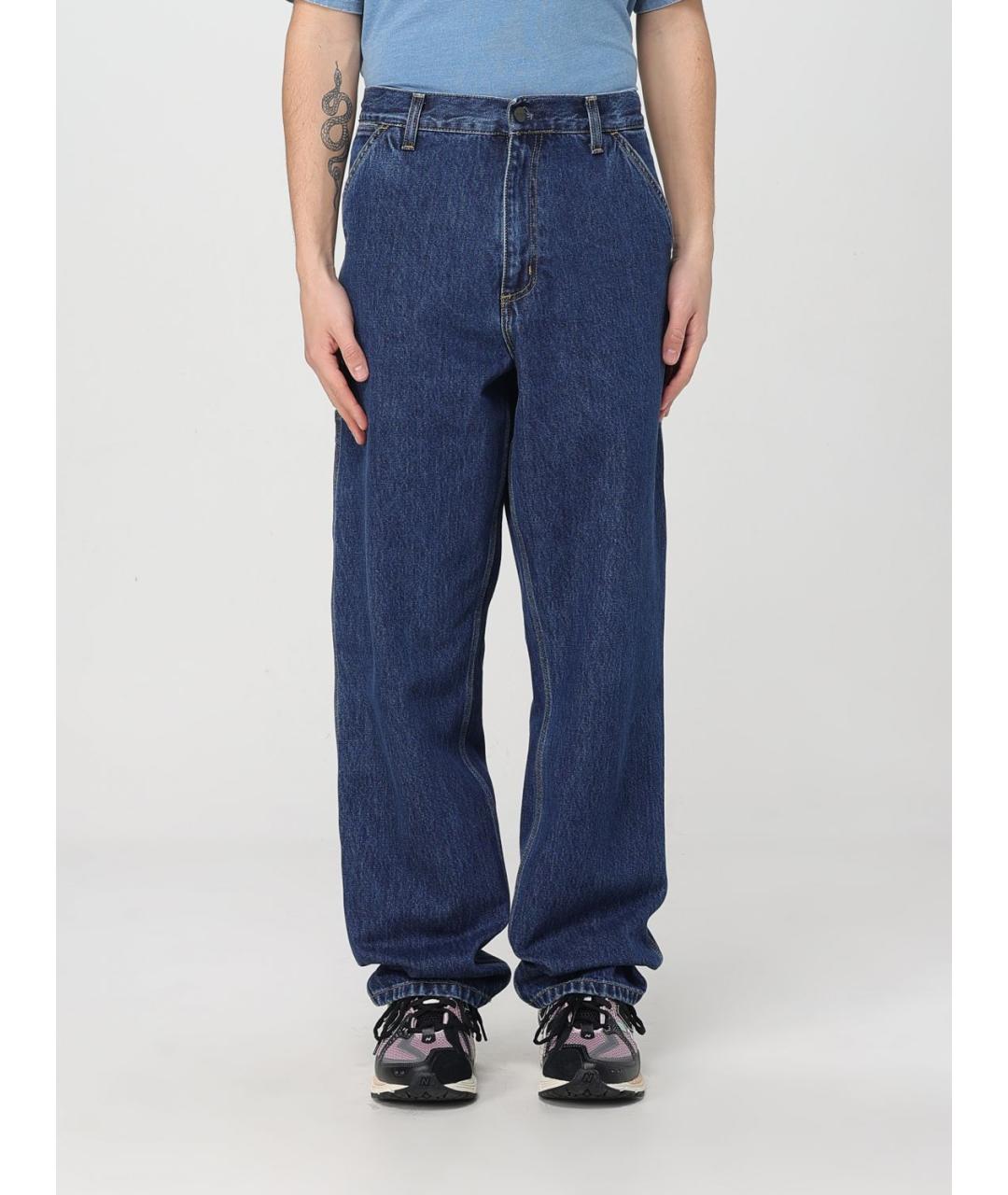 CARHARTT WIP Синие хлопковые повседневные брюки, фото 2